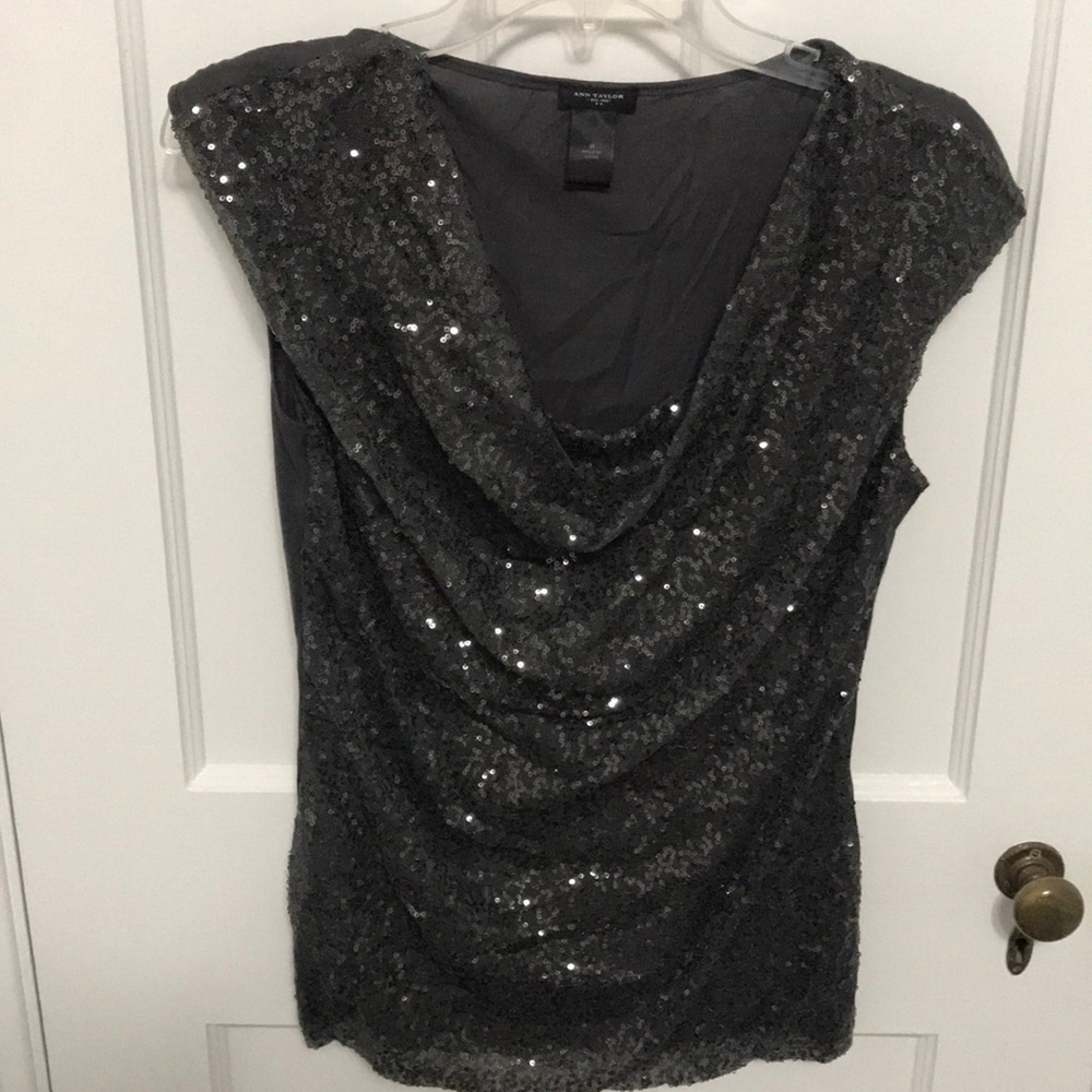 Ann Taylor sequin blouse